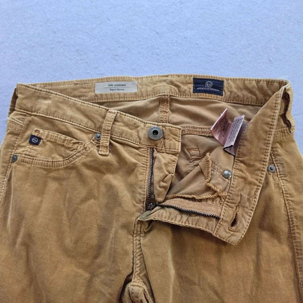 AG Adriano Goldschmied The Legging Super Skinny Corduroy Pant Mustard Yellow 24R